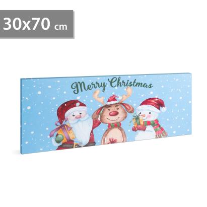 Tablou de Crăciun - LED - cu agățătoare, 2 baterii AA - 70 x 30 cm (58464) Best CarHome