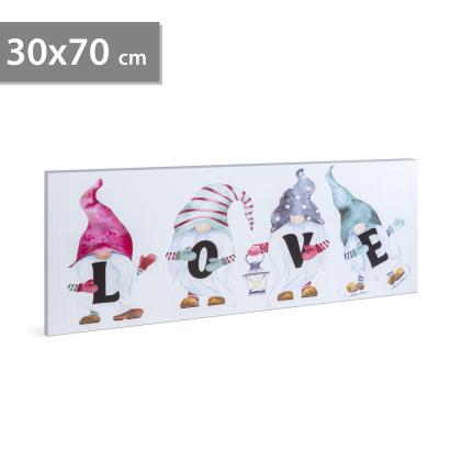 Tablou cu LED - LOVE - cu agățătoare, 2 baterii AA - 30 x 70 cm (58477) Best CarHome