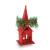 Ornament de brad cu agățătoare - biserică - 16 x 6.5 cm - roșie Best CarHome