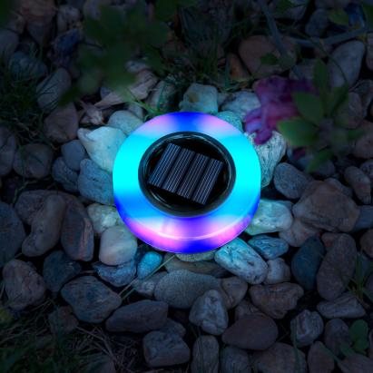 Lampă solară LED - rotundă - LED RGB - 105 x 128 Best CarHome