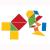 Poligoane colorate - set 450 buc PlayLearn Toys
