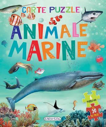 Carte cu 6 puzzle-uri - Animale marine PlayLearn Toys