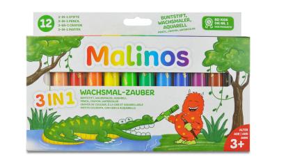 Set creioane retractabile - 12 culori PlayLearn Toys