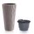 Ghiveci decorativ de flori, rotund, inalt, cafeniu, 11/37 L, 34.9x62 cm, Sandy Slim, Prosperplast GartenVIP DiyLine