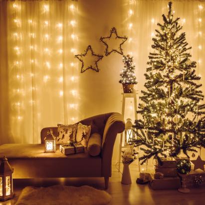 Perdea luminoasă - 200 LEDuri - alb cald - IP44 - 4,2 m - 8 programe Best CarHome