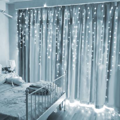 Perdea luminoasă - 100 LEDuri - alb rece - IP44 - 2,2 m - 8 programe Best CarHome