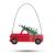 Decor de Craciun - masinuță - 10 x 7 cm - 4 buc/pachet Best CarHome