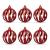 Set decor brad - globuri roșii strălucitoare - 7 cm - 6 buc/pachet Best CarHome