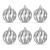 Set decor brad - globuri argintii strălucitoare - 7 cm - 6 buc/pachet Best CarHome