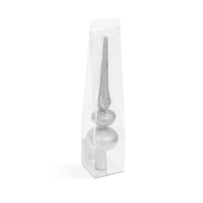 Decor vârf de brad de Crăciun - argintiu, sclipitor - 30 x 7 cm Best CarHome