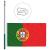 Steag Portugalia și stâlp din aluminiu, 6 m