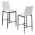 Set 2 bucati Scaune de Bar Lidkoping Deluxe, 96x43x47cm, Metal / PU Imitatie Piele, Culoare Alb/Negru