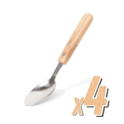 Linguri pentru grătar - 4 buc - cu maner din lemn Best CarHome