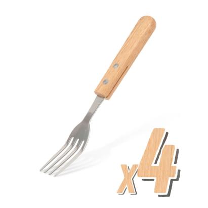 Furculiță grătar - 4 buc - cu mâner din lemn Best CarHome