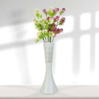 Vază tăiată cu laser - albă - 40 cm Best CarHome