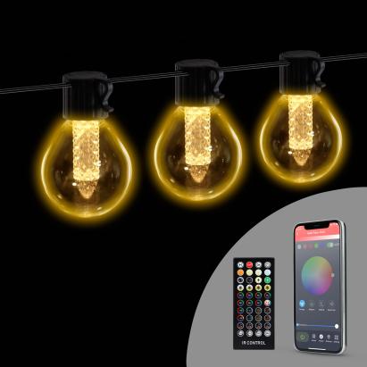Șir de lumină inteligentă - 100-240V - 25 LED-uri alb cald - 15 m - bluetooth Best CarHome