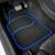 Set covorase auto textile universale Carguard 64 x 44 cm | 44 x 29 cm - negru - albastru Best CarHome