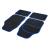 Set covorase auto textile universale Carguard 64 x 44 cm | 44 x 29 cm - negru - albastru Best CarHome