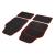 Set covorase auto textile universale Carguard 64 x 44 cm | 44 x 29 cm - negru - roșu Best CarHome