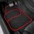 Set covorase auto textile universale Carguard 64 x 44 cm | 44 x 29 cm - negru - roșu Best CarHome