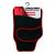 Set covorase auto textile universale Carguard 64 x 44 cm | 44 x 29 cm - negru - roșu Best CarHome