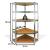 Raft Salgo pe colț - 5 niveluri - metal - max. 175 kg - 180 x 90 x 30 cm Best CarHome