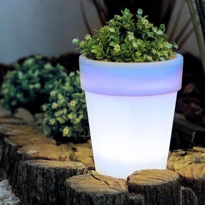 Ghiveci solar - 4 LED-uri alb rece - 16,5 x 19 cm Best CarHome