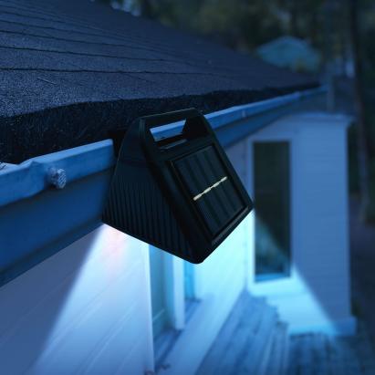 Lumină solară pentru jgheab - 6 LED-uri SMD alb rece - negru Best CarHome