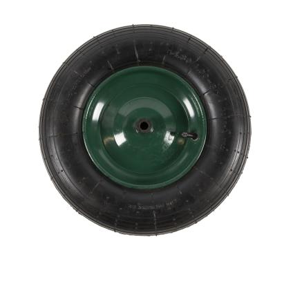 Roata roaba Micul Fermier 4.00-8, diametru ax 14mm, janta verde FarmGarden AgroTrade