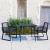 Set mobilier de exterior, 3 piese, negru, ratan PVC GartenMobel Dekor
