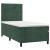 Pat box spring cu saltea, verde închis, 90x200 cm, catifea GartenMobel Dekor