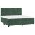 Pat box spring cu saltea, verde închis, 200x200 cm, catifea GartenMobel Dekor