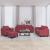 Set canapea cu perne, 4 piese, roșu vin, material textil GartenMobel Dekor