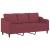 Set canapea cu perne, 3 piese, roșu vin, material textil GartenMobel Dekor