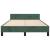 Cadru de pat fără saltea verde închis 120x190 cm catifea GartenMobel Dekor