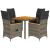 Set mobilier de grădină cu perne, 5 piese, gri, poliratan GartenMobel Dekor