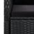 Set mobilier de exterior cu perne, 11 piese, negru, poliratan GartenMobel Dekor