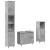 Set mobilier de baie, 3 piese, gri beton, lemn compozit GartenMobel Dekor
