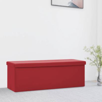 Bancă de depozitare pliabilă, roșu vin, PVC GartenMobel Dekor