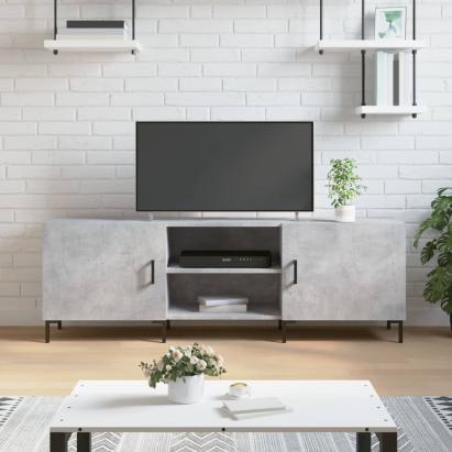 Comodă TV, gri beton, 150x30x50 cm, lemn compozit GartenMobel Dekor