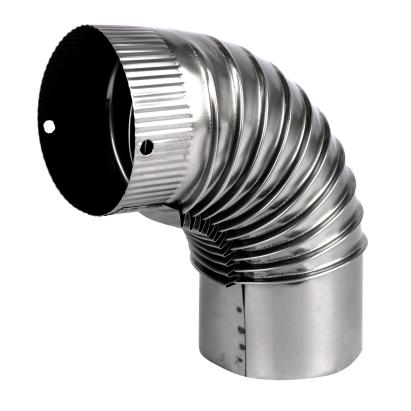 Cot pentru soba pe lemne 90˚ ø120mm 0.4mm, Zincat FarmGarden AgroTrade