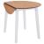 Masă de bucătărie extensibilă, rotund, MDF, alb GartenMobel Dekor