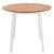 Masă de bucătărie extensibilă, rotund, MDF, alb GartenMobel Dekor