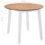 Masă de bucătărie extensibilă, rotund, MDF, alb GartenMobel Dekor