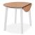 Masă de bucătărie extensibilă, rotund, MDF, alb GartenMobel Dekor
