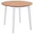 Masă de bucătărie extensibilă, rotund, MDF, alb GartenMobel Dekor