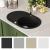 Chiuvetă de bucătărie din granit cu o cuvă, negru, oval  GartenMobel Dekor