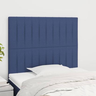 Tăblii de pat, 2 buc, albastru, 80x5x78/88 cm, textil GartenMobel Dekor