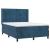 Pat box spring cu saltea, albastru închis, 140x200 cm, catifea GartenMobel Dekor