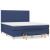 Pat continental cu saltea, albastru, 160x200cm, material textil GartenMobel Dekor